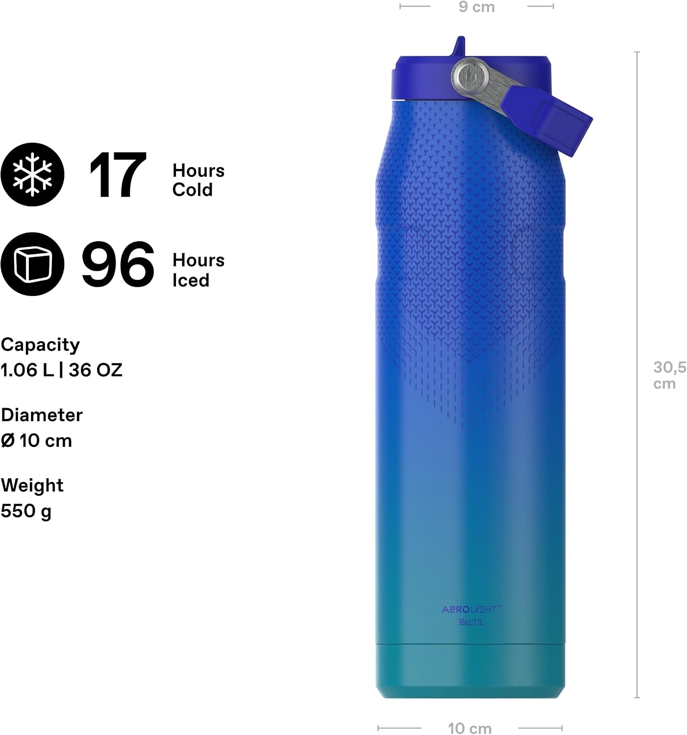 image:imageSTANLEY IceFlow Flip Straw 20 Bottle 24 oz Purple Umbra Easy Carry Handle Twist On Lid and Flip Up Straw Lightweight Water Bottle Insulated Stainless Steel BPAFreePacific Hypergrip