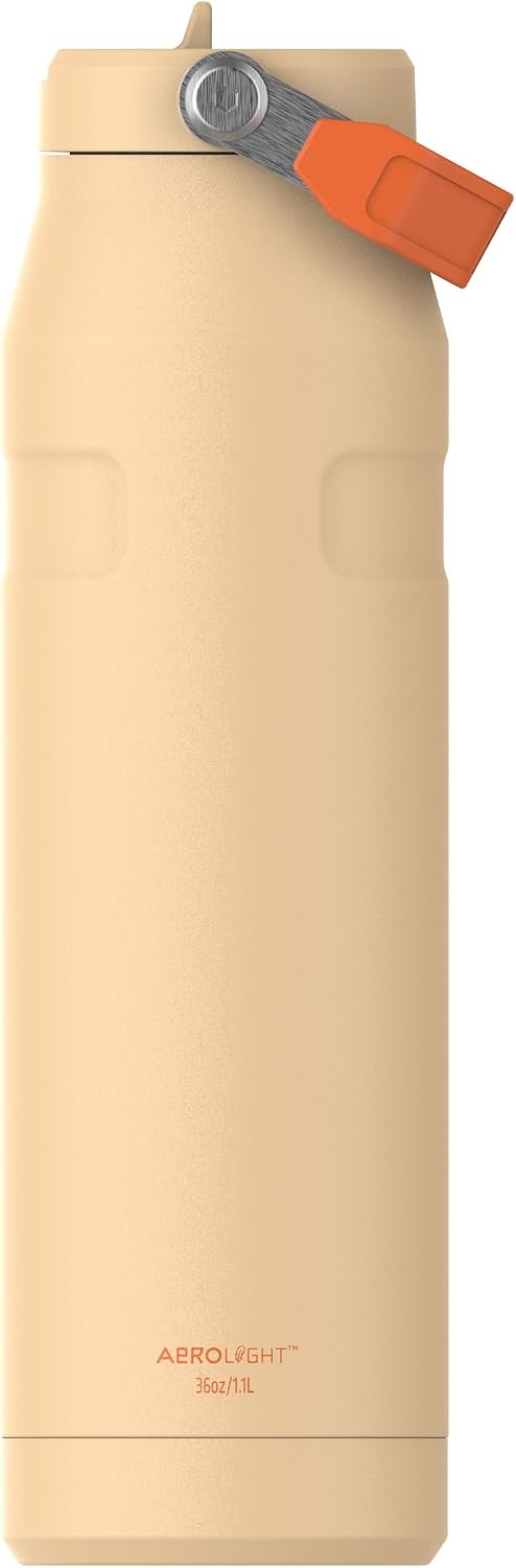 image:imageSTANLEY IceFlow Flip Straw 20 Bottle 24 oz Purple Umbra Easy Carry Handle Twist On Lid and Flip Up Straw Lightweight Water Bottle Insulated Stainless Steel BPAFreeOrange Sherbet