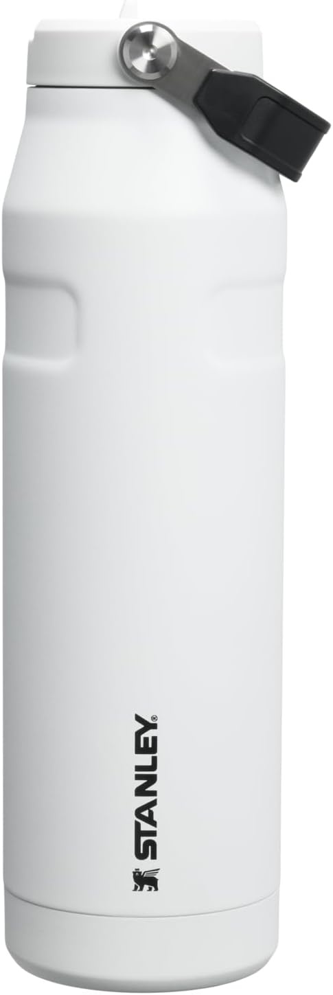 image:imageSTANLEY IceFlow Flip Straw 20 Bottle 24 oz Purple Umbra Easy Carry Handle Twist On Lid and Flip Up Straw Lightweight Water Bottle Insulated Stainless Steel BPAFreeChalk