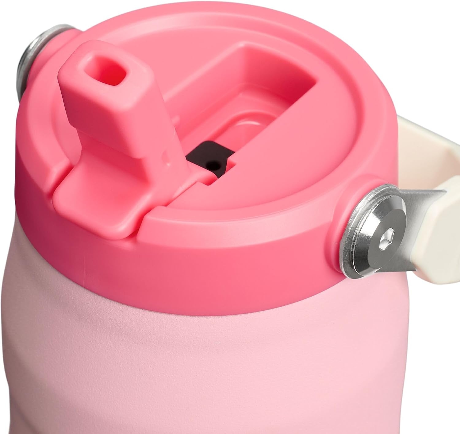 image:imageSTANLEY IceFlow Flip Straw 20 Bottle 24 oz Purple Umbra Easy Carry Handle Twist On Lid and Flip Up Straw Lightweight Water Bottle Insulated Stainless Steel BPAFreeStrawberry Cream