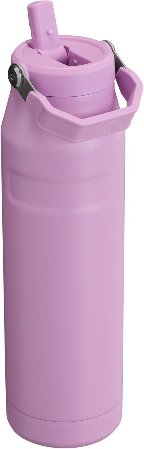image:imageSTANLEY IceFlow Flip Straw 20 Bottle 24 oz Purple Umbra Easy Carry Handle Twist On Lid and Flip Up Straw Lightweight Water Bottle Insulated Stainless Steel BPAFreeLilac