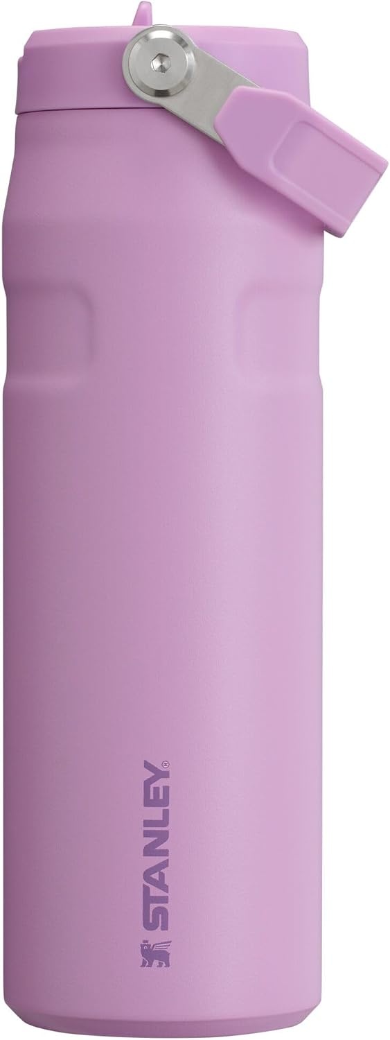image:imageSTANLEY IceFlow Flip Straw 20 Bottle 24 oz Purple Umbra Easy Carry Handle Twist On Lid and Flip Up Straw Lightweight Water Bottle Insulated Stainless Steel BPAFreeLilac