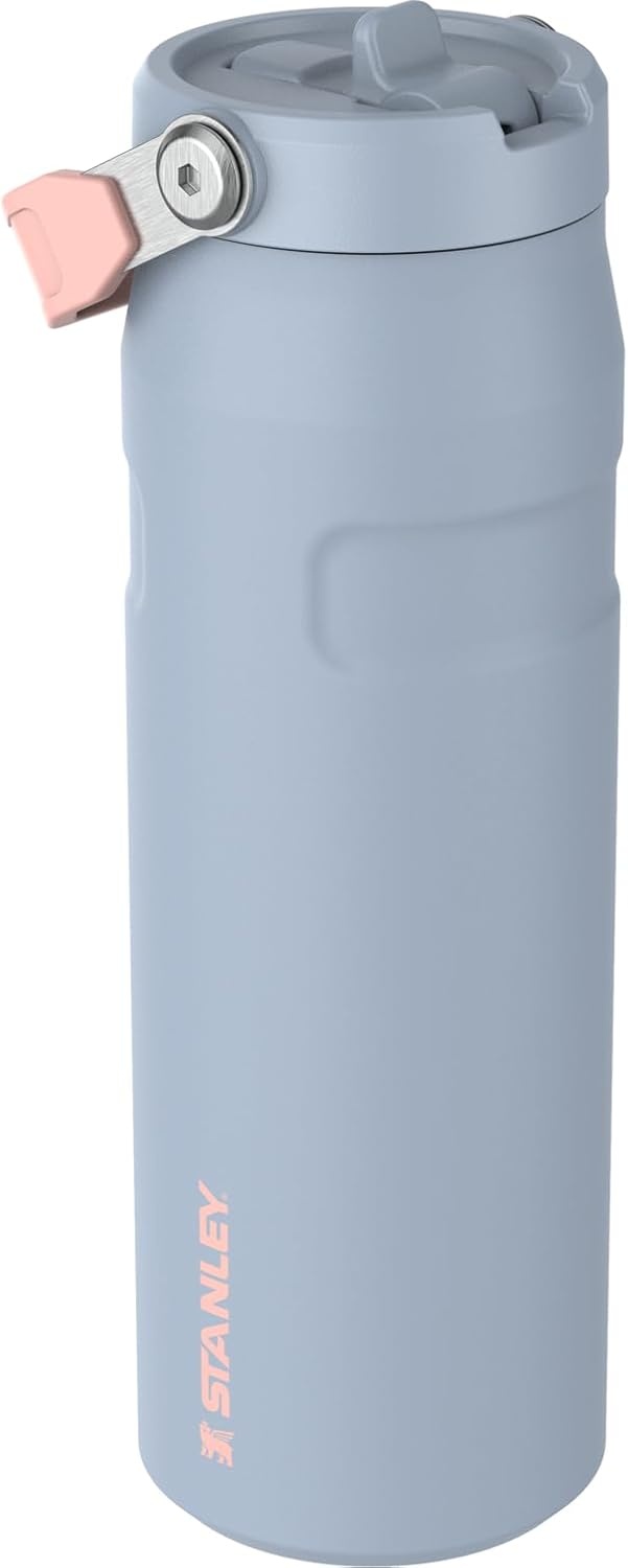 image:imageSTANLEY IceFlow Flip Straw 20 Bottle 24 oz Purple Umbra Easy Carry Handle Twist On Lid and Flip Up Straw Lightweight Water Bottle Insulated Stainless Steel BPAFreeBlue Dream