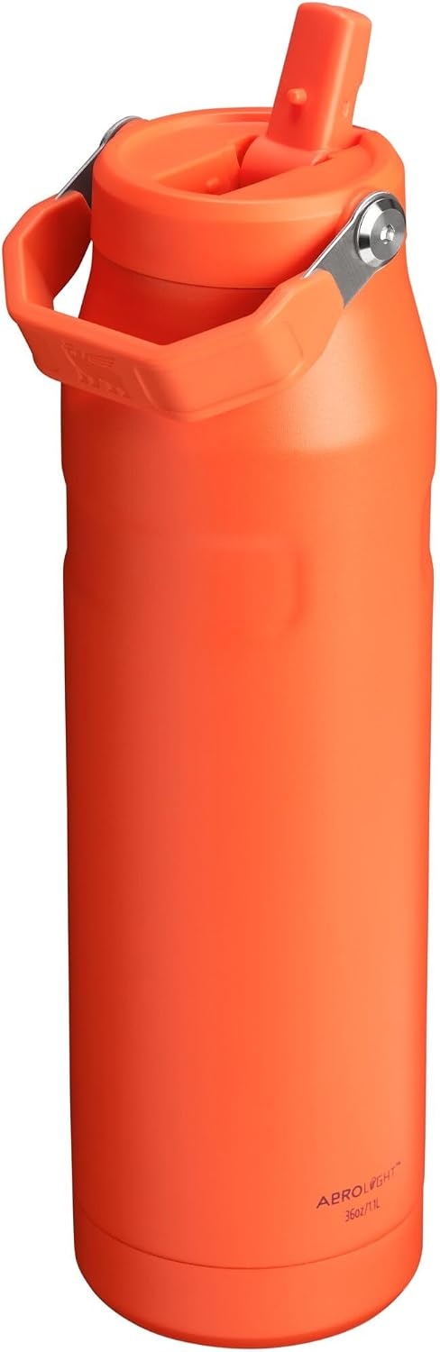 image:imageSTANLEY IceFlow Flip Straw 20 Bottle 24 oz Purple Umbra Easy Carry Handle Twist On Lid and Flip Up Straw Lightweight Water Bottle Insulated Stainless Steel BPAFreeTigerlily Plum