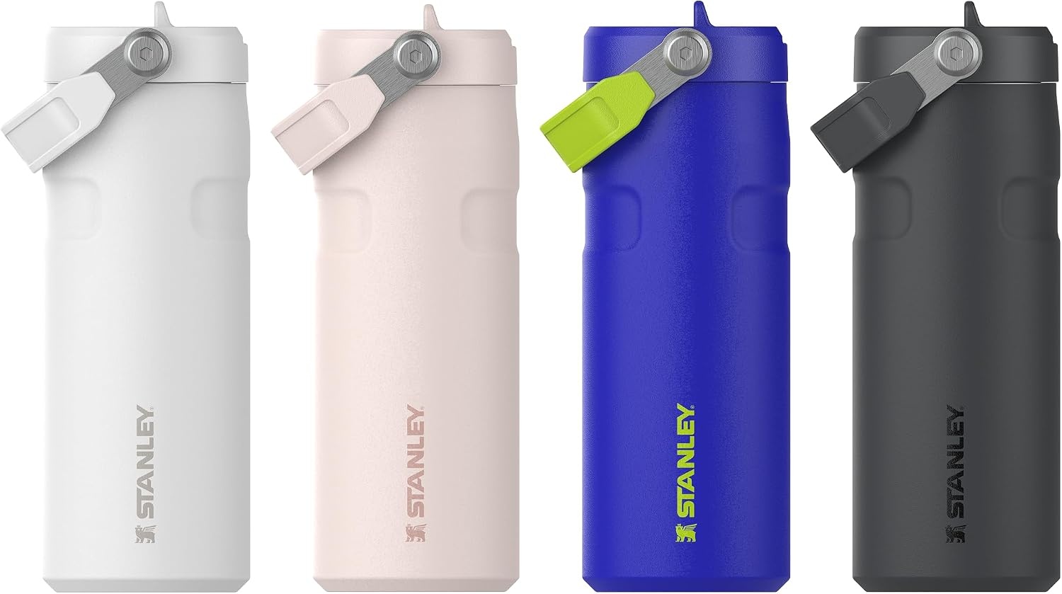 image:imageSTANLEY IceFlow Flip Straw 20 Bottle 24 oz Purple Umbra Easy Carry Handle Twist On Lid and Flip Up Straw Lightweight Water Bottle Insulated Stainless Steel BPAFreeCobalt Chartreuse