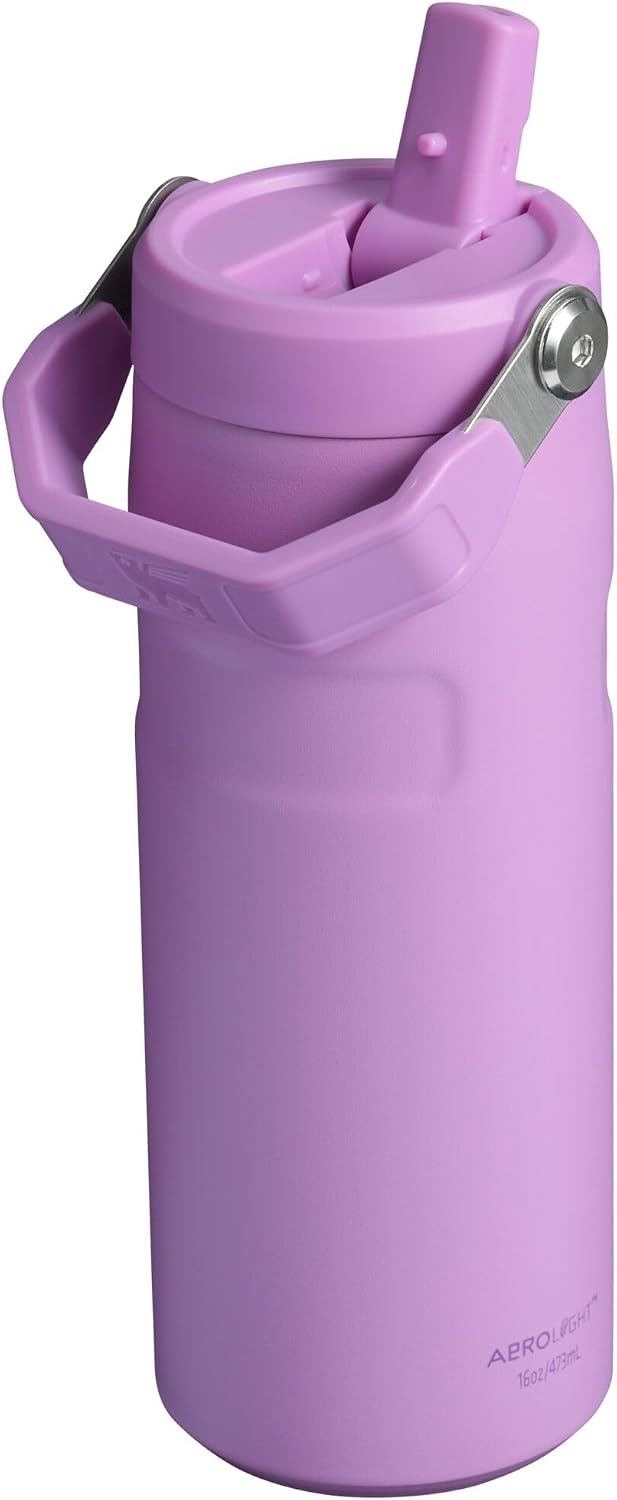 image:imageSTANLEY IceFlow Flip Straw 20 Bottle 24 oz Purple Umbra Easy Carry Handle Twist On Lid and Flip Up Straw Lightweight Water Bottle Insulated Stainless Steel BPAFreeLilac