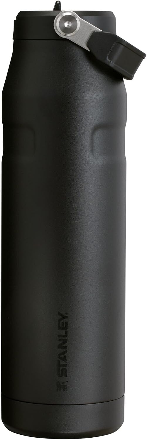 image:imageSTANLEY IceFlow Flip Straw 20 Bottle 24 oz Purple Umbra Easy Carry Handle Twist On Lid and Flip Up Straw Lightweight Water Bottle Insulated Stainless Steel BPAFreeBlack