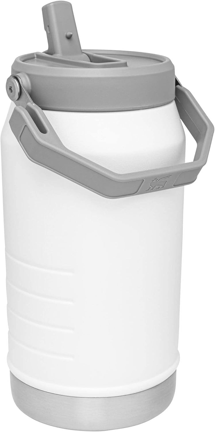 image:imageSTANLEY IceFlow Flip Straw 20 Jug 64 oz Black Interfusion Easy Carry Handle Twist On Lid and Flip Up Straw Leakproof Water Bottle Insulated Stainless Steel BPAFreePolar