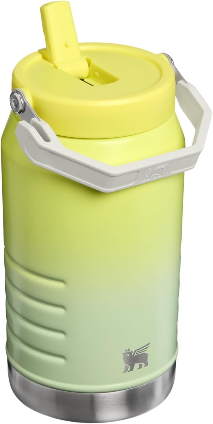 image:imageSTANLEY IceFlow Flip Straw 20 Jug 64 oz Black Interfusion Easy Carry Handle Twist On Lid and Flip Up Straw Leakproof Water Bottle Insulated Stainless Steel BPAFreeAtomic Gradient