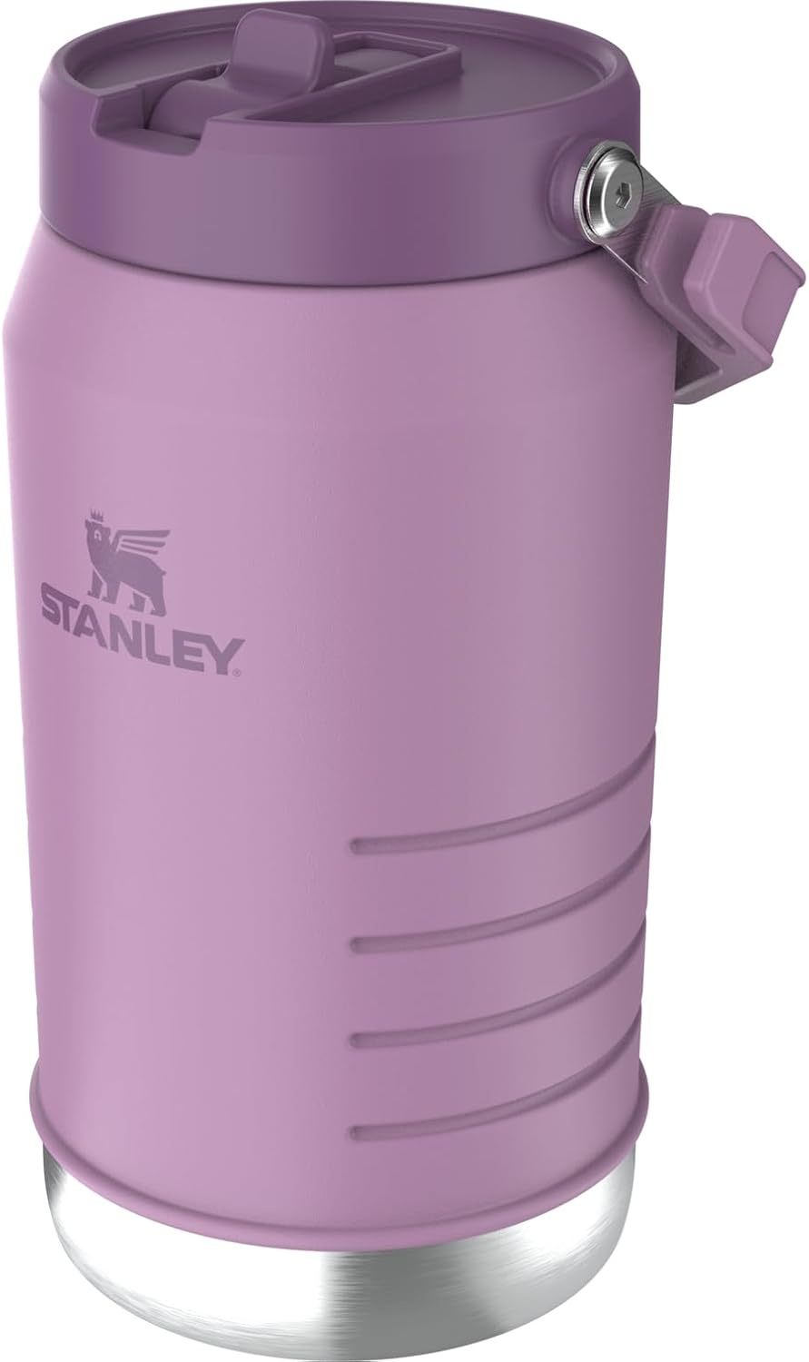 image:imageSTANLEY IceFlow Flip Straw 20 Jug 64 oz Black Interfusion Easy Carry Handle Twist On Lid and Flip Up Straw Leakproof Water Bottle Insulated Stainless Steel BPAFreeLilac 20