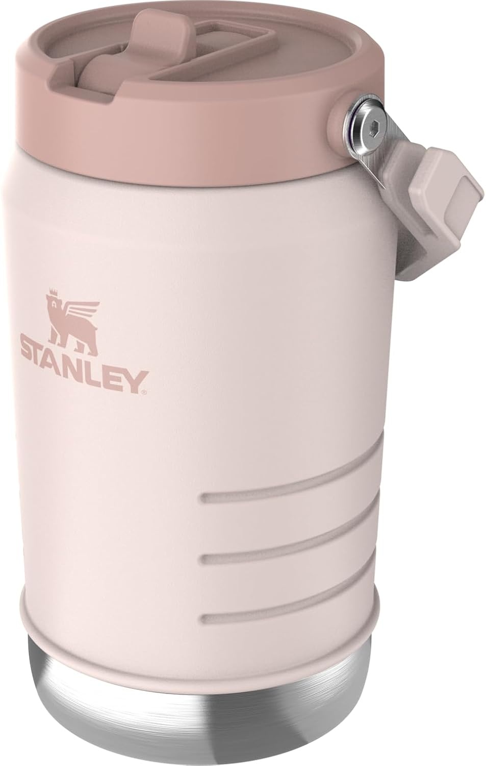 image:imageSTANLEY IceFlow Flip Straw 20 Jug 64 oz Black Interfusion Easy Carry Handle Twist On Lid and Flip Up Straw Leakproof Water Bottle Insulated Stainless Steel BPAFreeRose Quartz 20