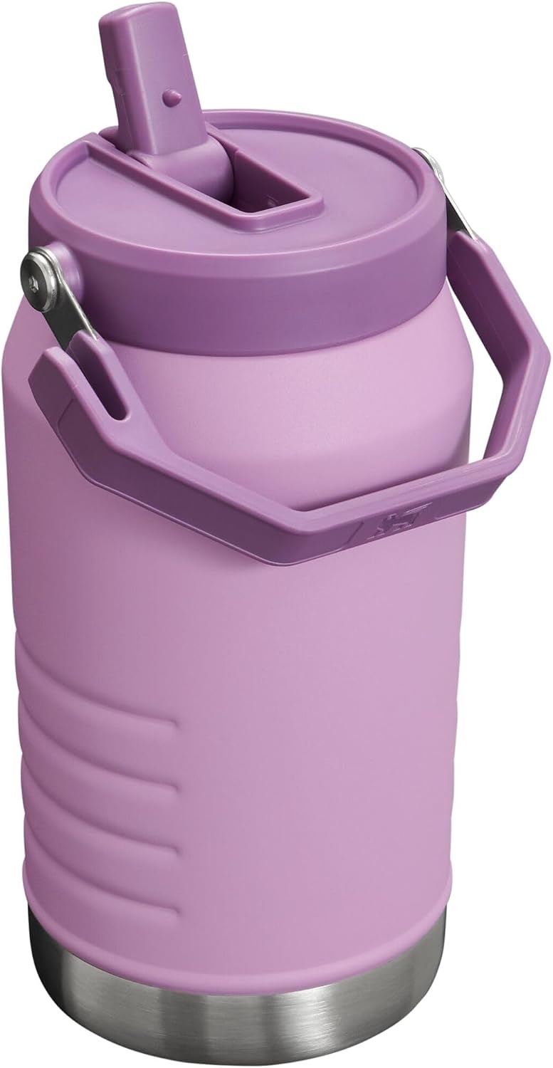 image:imageSTANLEY IceFlow Flip Straw 20 Jug 64 oz Black Interfusion Easy Carry Handle Twist On Lid and Flip Up Straw Leakproof Water Bottle Insulated Stainless Steel BPAFreeLilac