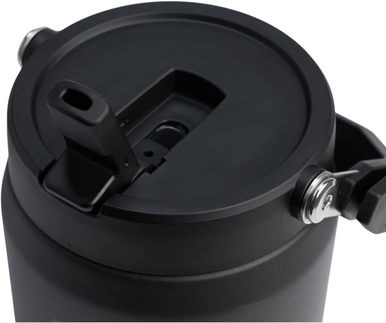 image:imageSTANLEY IceFlow Flip Straw 20 Jug 64 oz Black Interfusion Easy Carry Handle Twist On Lid and Flip Up Straw Leakproof Water Bottle Insulated Stainless Steel BPAFreeBlack 20