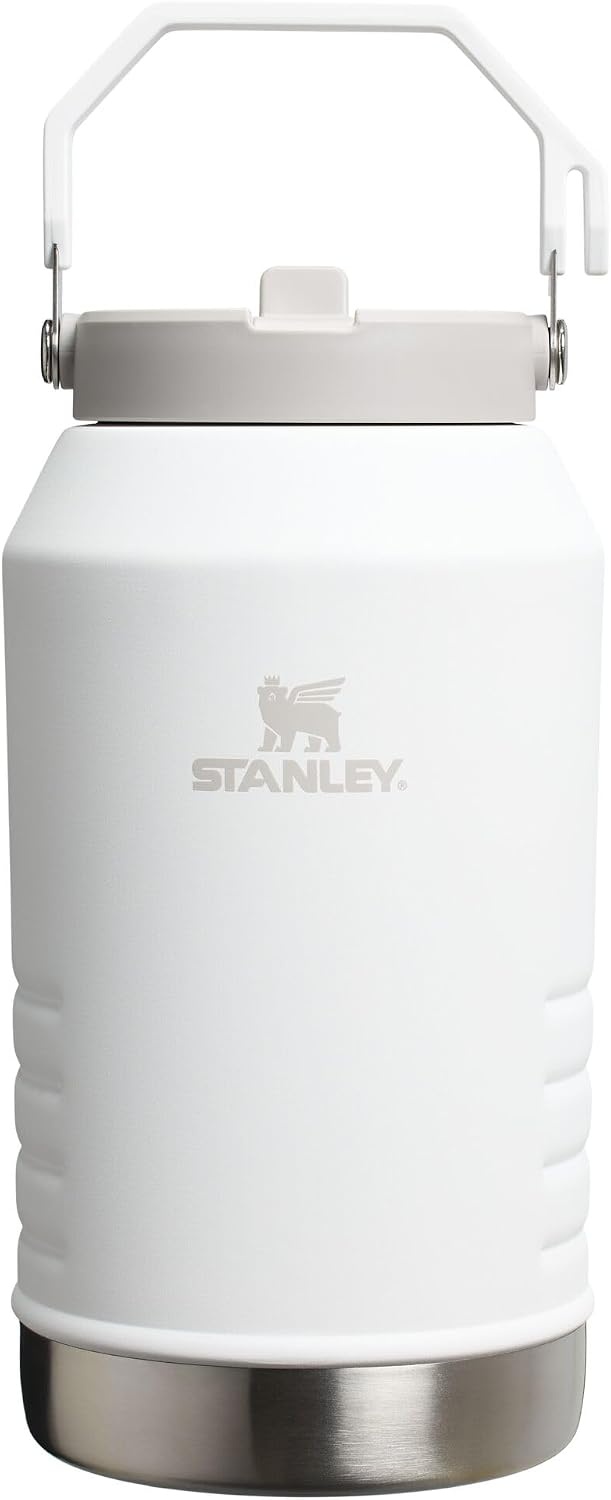 image:imageSTANLEY IceFlow Flip Straw 20 Jug 64 oz Black Interfusion Easy Carry Handle Twist On Lid and Flip Up Straw Leakproof Water Bottle Insulated Stainless Steel BPAFreeFrost