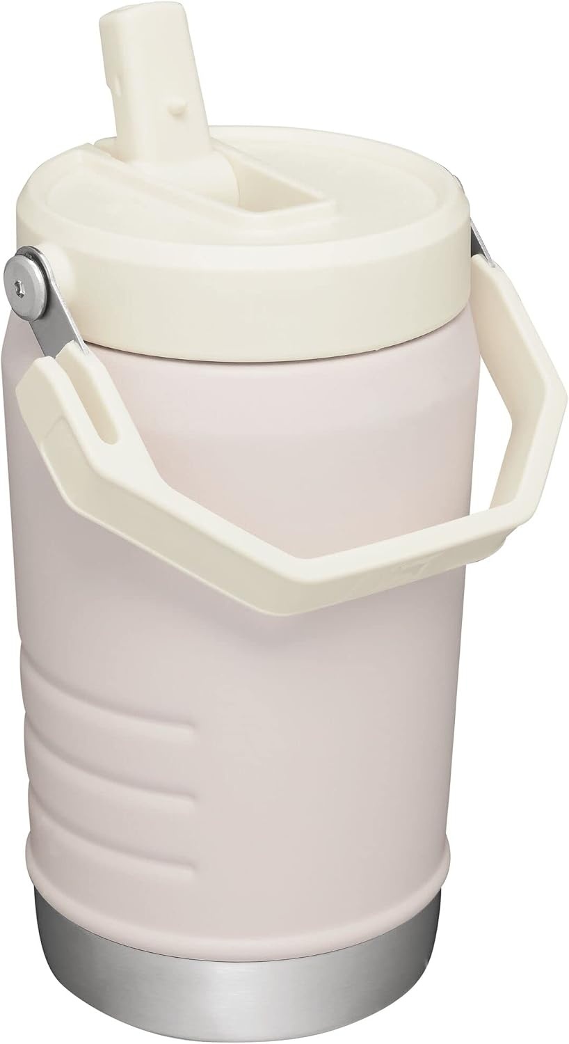 image:imageSTANLEY IceFlow Flip Straw 20 Jug 64 oz Black Interfusion Easy Carry Handle Twist On Lid and Flip Up Straw Leakproof Water Bottle Insulated Stainless Steel BPAFreeRose Quartz