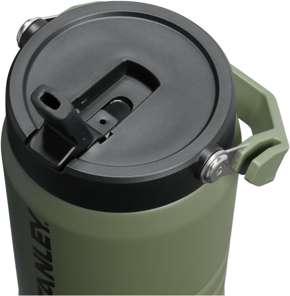image:imageSTANLEY IceFlow Flip Straw 20 Jug 64 oz Black Interfusion Easy Carry Handle Twist On Lid and Flip Up Straw Leakproof Water Bottle Insulated Stainless Steel BPAFreeDried Pine