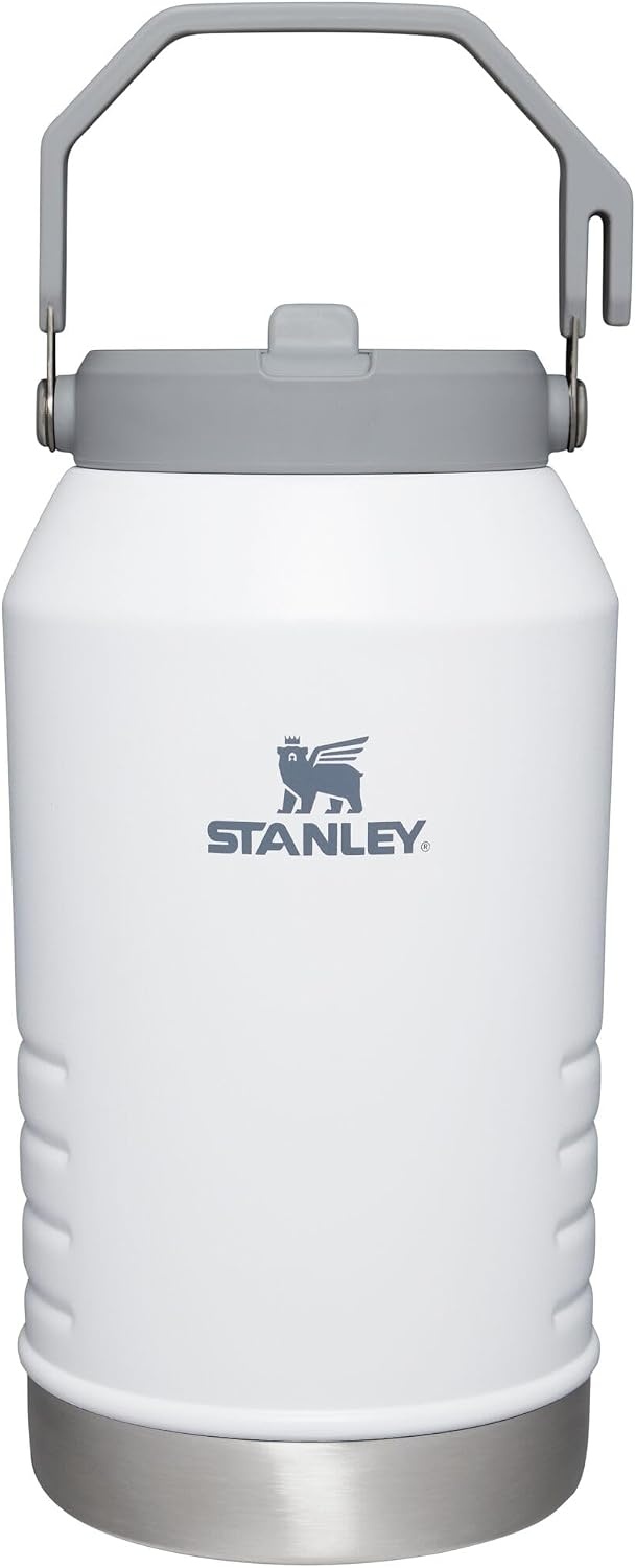 image:imageSTANLEY IceFlow Flip Straw 20 Jug 64 oz Black Interfusion Easy Carry Handle Twist On Lid and Flip Up Straw Leakproof Water Bottle Insulated Stainless Steel BPAFreePolar