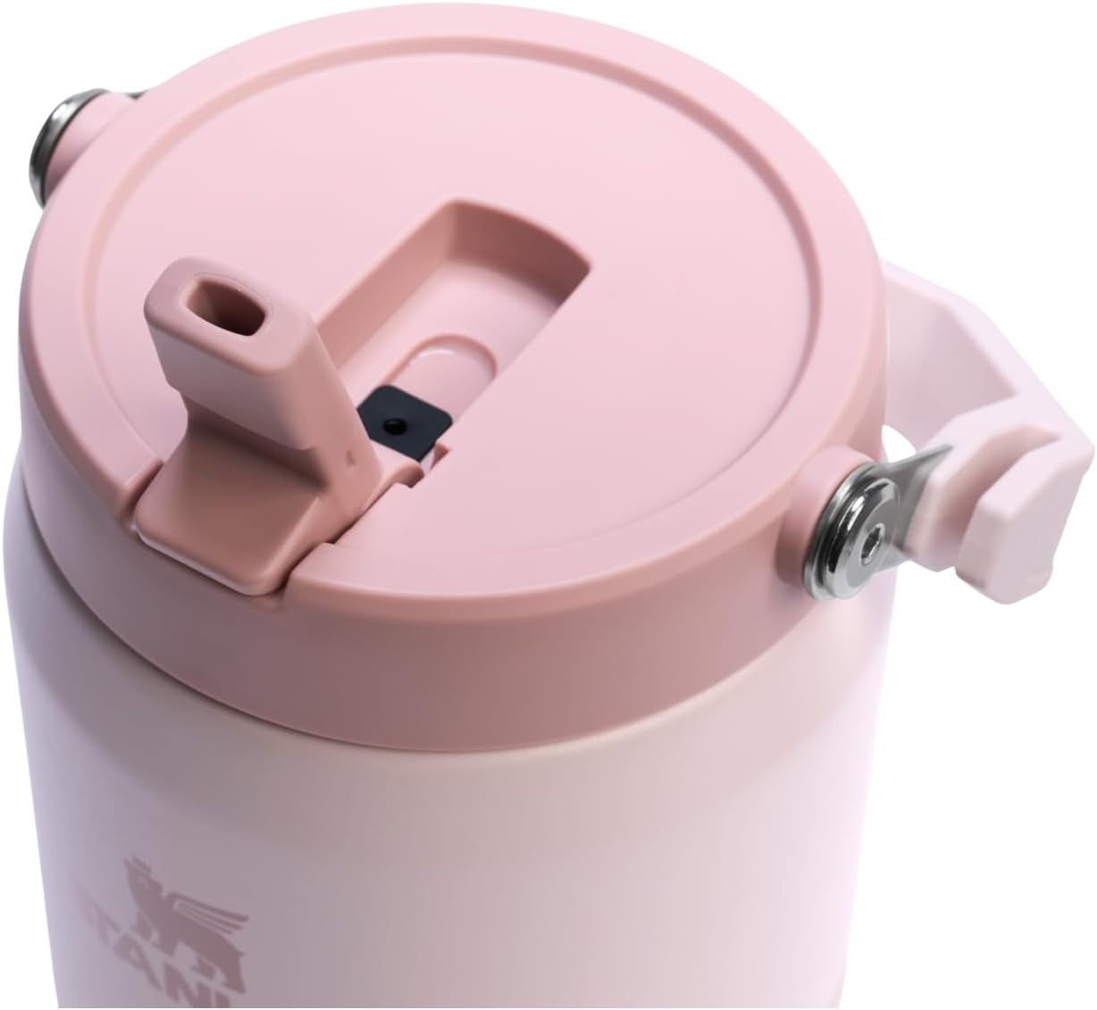 image:imageSTANLEY IceFlow Flip Straw 20 Jug 64 oz Black Interfusion Easy Carry Handle Twist On Lid and Flip Up Straw Leakproof Water Bottle Insulated Stainless Steel BPAFreeRose Quartz 20 VRT