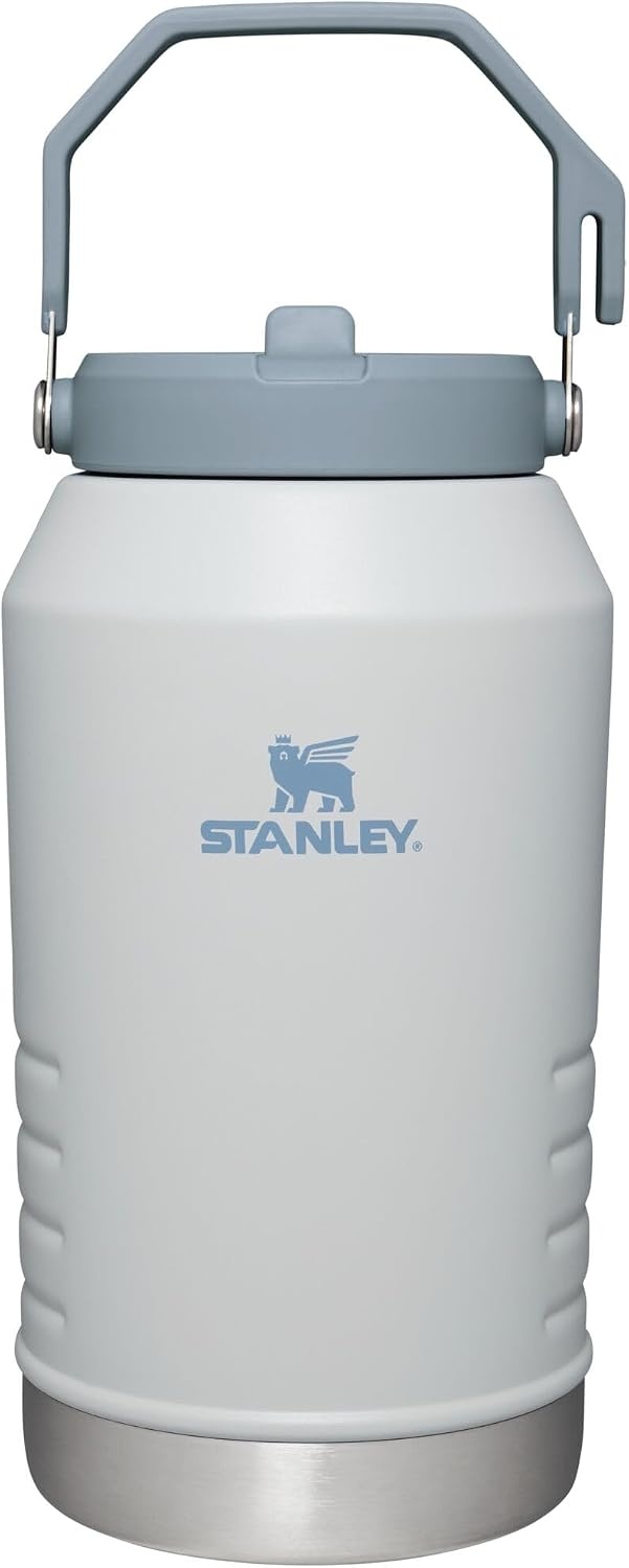 image:imageSTANLEY IceFlow Flip Straw 20 Jug 64 oz Black Interfusion Easy Carry Handle Twist On Lid and Flip Up Straw Leakproof Water Bottle Insulated Stainless Steel BPAFreeFog