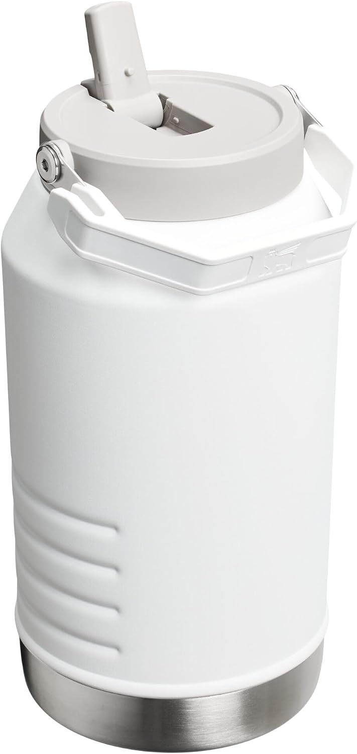 image:imageSTANLEY IceFlow Flip Straw 20 Jug 64 oz Black Interfusion Easy Carry Handle Twist On Lid and Flip Up Straw Leakproof Water Bottle Insulated Stainless Steel BPAFreeFrost