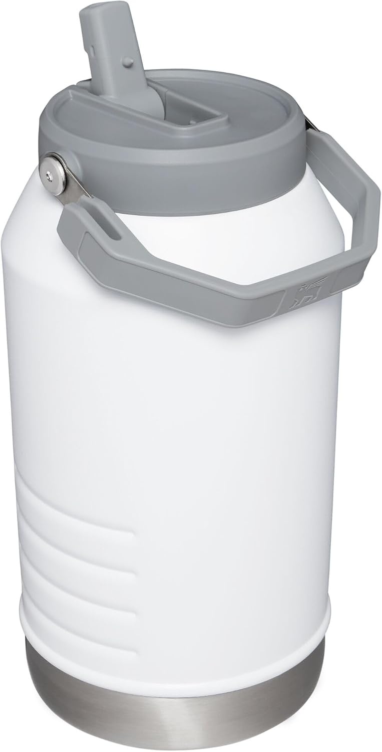 image:imageSTANLEY IceFlow Flip Straw 20 Jug 64 oz Black Interfusion Easy Carry Handle Twist On Lid and Flip Up Straw Leakproof Water Bottle Insulated Stainless Steel BPAFreePolar