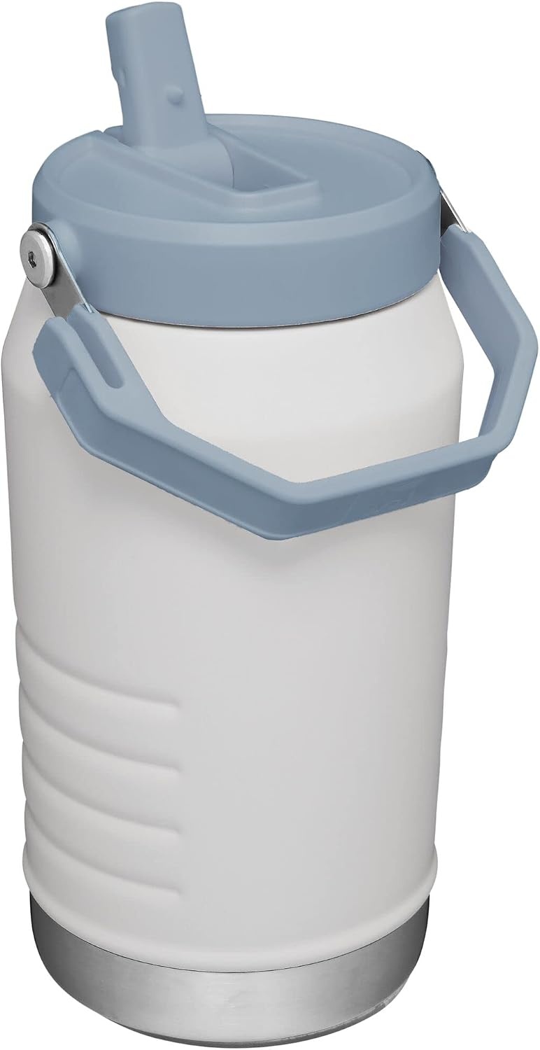 image:imageSTANLEY IceFlow Flip Straw 20 Jug 64 oz Black Interfusion Easy Carry Handle Twist On Lid and Flip Up Straw Leakproof Water Bottle Insulated Stainless Steel BPAFreeFog