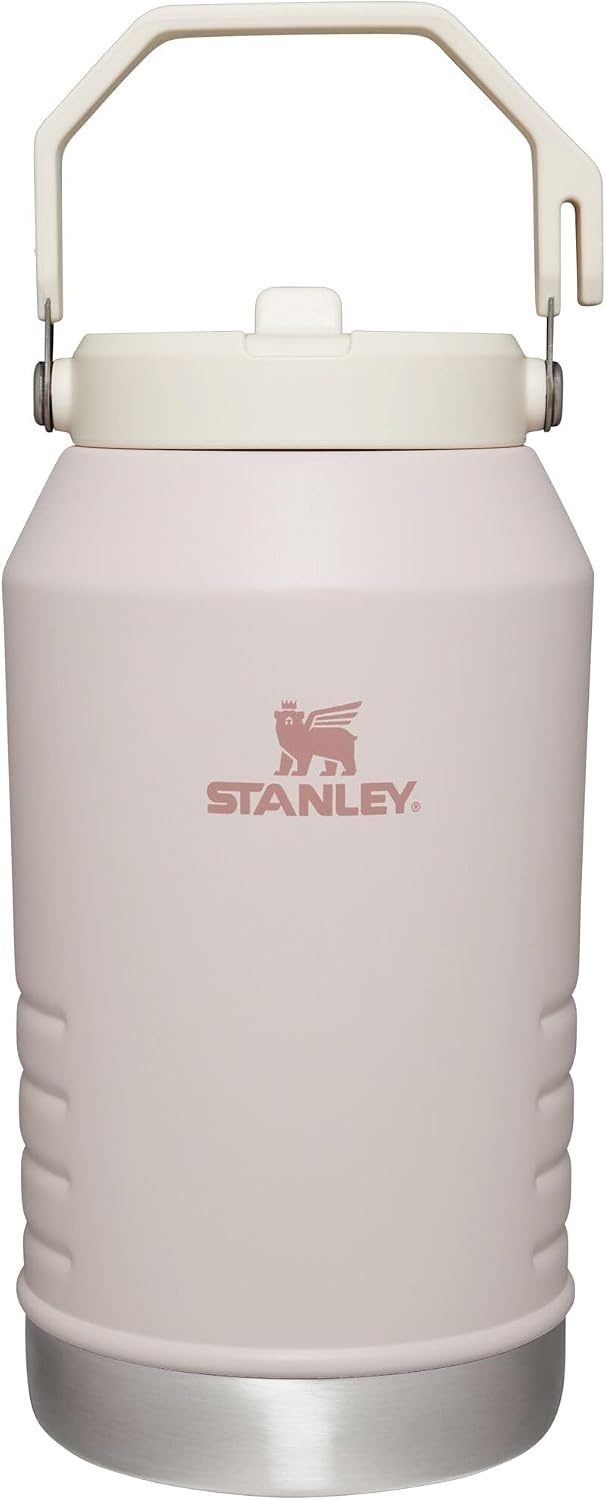 image:imageSTANLEY IceFlow Flip Straw 20 Jug 64 oz Black Interfusion Easy Carry Handle Twist On Lid and Flip Up Straw Leakproof Water Bottle Insulated Stainless Steel BPAFreeRose Quartz