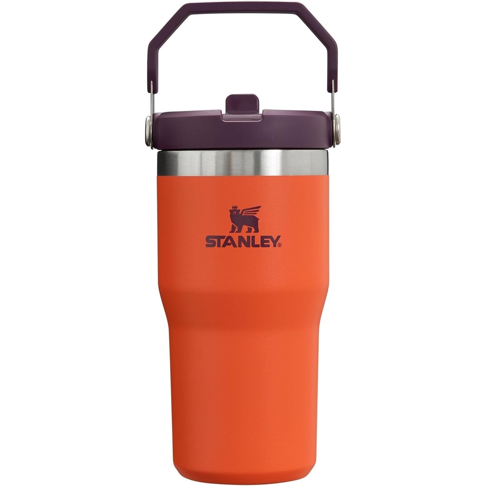 image:imageSTANLEY IceFlow 20 Flip Straw Tumbler 30 oz Pacific Hypergrip Easy Carry Handle Twist On Lid and Flip Up Straw Leak Resistant Water Bottle Insulated Stainless Steel BPAFreeTigerlily Plum