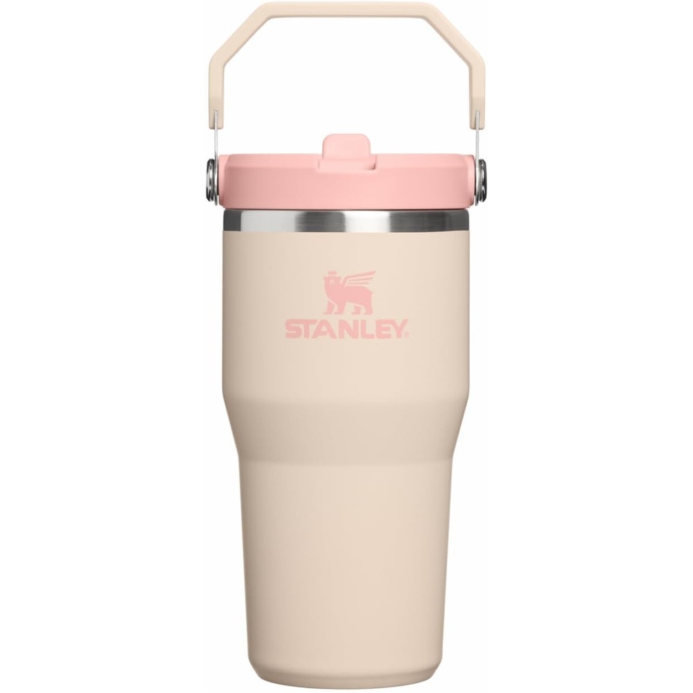 image:imageSTANLEY IceFlow 20 Flip Straw Tumbler 30 oz Pacific Hypergrip Easy Carry Handle Twist On Lid and Flip Up Straw Leak Resistant Water Bottle Insulated Stainless Steel BPAFreeChampagne