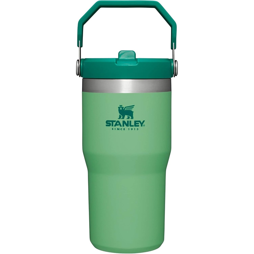 image:imageSTANLEY IceFlow 20 Flip Straw Tumbler 30 oz Pacific Hypergrip Easy Carry Handle Twist On Lid and Flip Up Straw Leak Resistant Water Bottle Insulated Stainless Steel BPAFreeJade