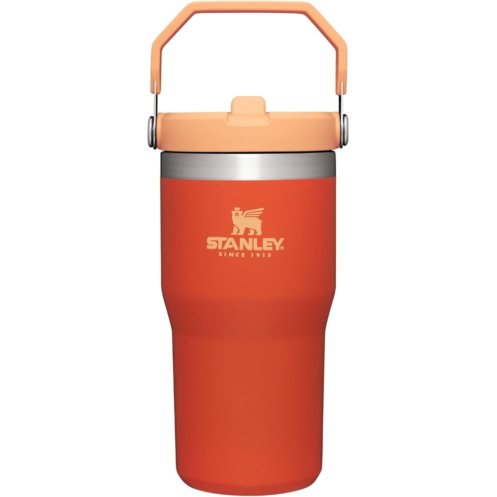 image:imageSTANLEY IceFlow 20 Flip Straw Tumbler 30 oz Pacific Hypergrip Easy Carry Handle Twist On Lid and Flip Up Straw Leak Resistant Water Bottle Insulated Stainless Steel BPAFreeTigerlily