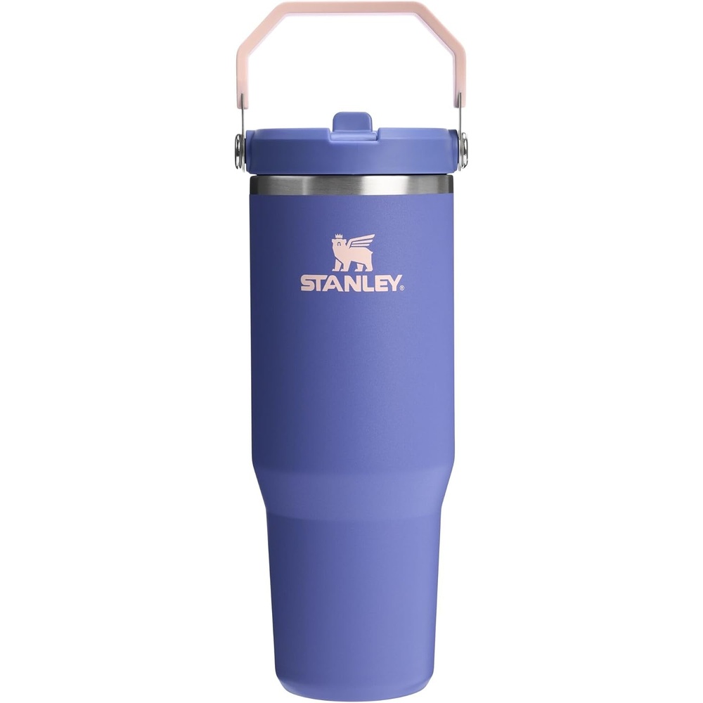 image:imageSTANLEY IceFlow 20 Flip Straw Tumbler 30 oz Pacific Hypergrip  Easy Carry Handle  Twist On Lid and Flip Up Straw  Leak Resistant Water Bottle  Insulated Stainless Steel  BPAFreeLupine