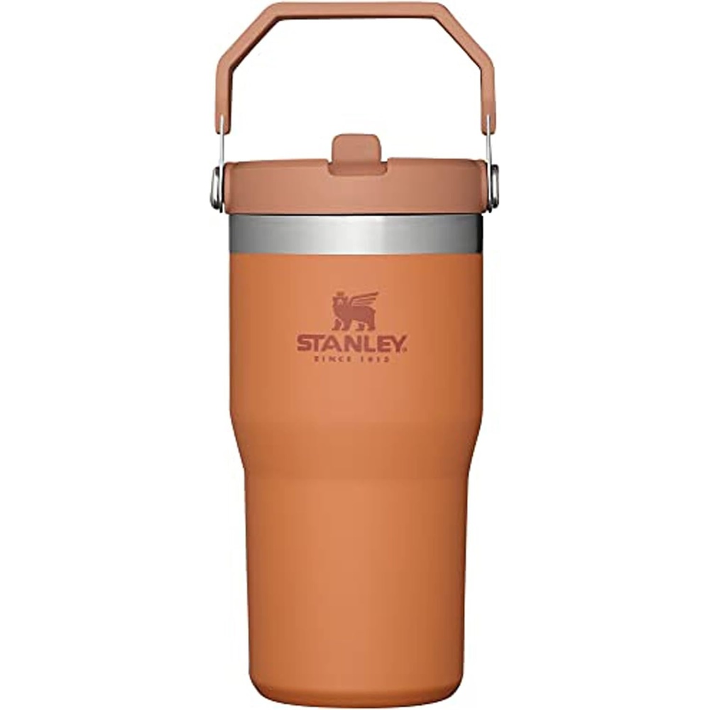 image:imageSTANLEY IceFlow 20 Flip Straw Tumbler 30 oz Pacific Hypergrip Easy Carry Handle Twist On Lid and Flip Up Straw Leak Resistant Water Bottle Insulated Stainless Steel BPAFreeOchre