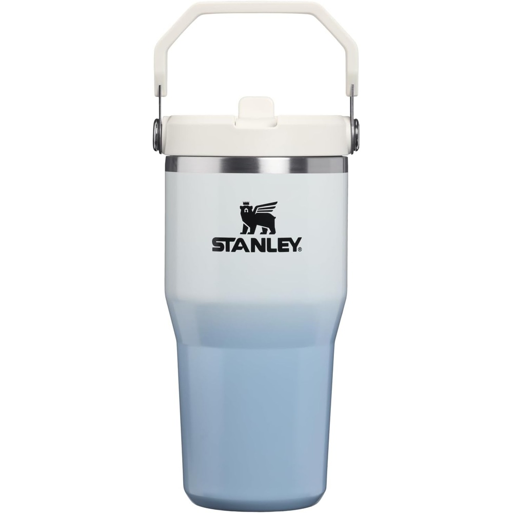image:imageSTANLEY IceFlow 20 Flip Straw Tumbler 30 oz Pacific Hypergrip Easy Carry Handle Twist On Lid and Flip Up Straw Leak Resistant Water Bottle Insulated Stainless Steel BPAFreeBlue Dream Gradient