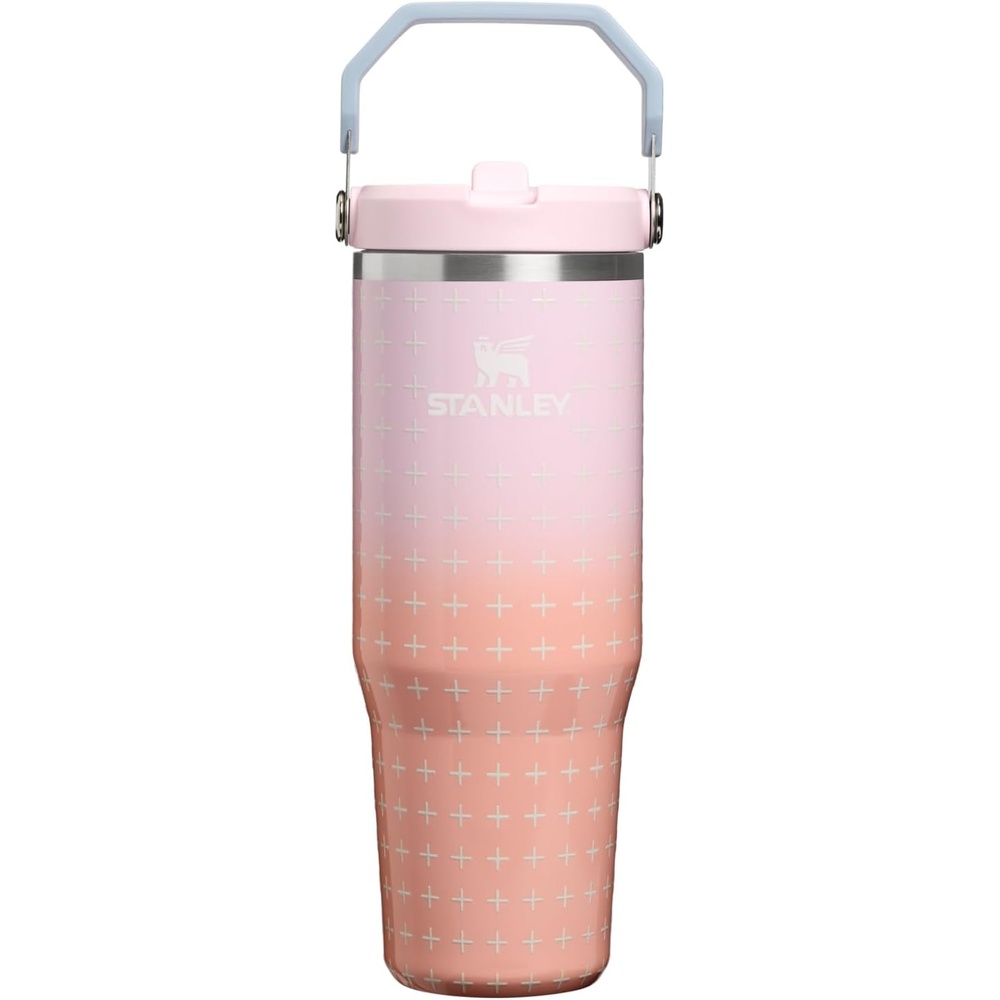 image:imageSTANLEY IceFlow 20 Flip Straw Tumbler 30 oz Pacific Hypergrip Easy Carry Handle Twist On Lid and Flip Up Straw Leak Resistant Water Bottle Insulated Stainless Steel BPAFreeSorbet Plus