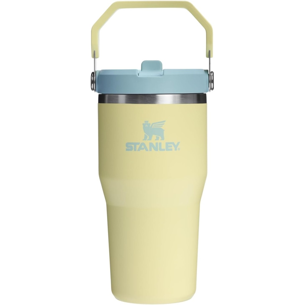 image:imageSTANLEY IceFlow 20 Flip Straw Tumbler 30 oz Pacific Hypergrip Easy Carry Handle Twist On Lid and Flip Up Straw Leak Resistant Water Bottle Insulated Stainless Steel BPAFreePomelo 20