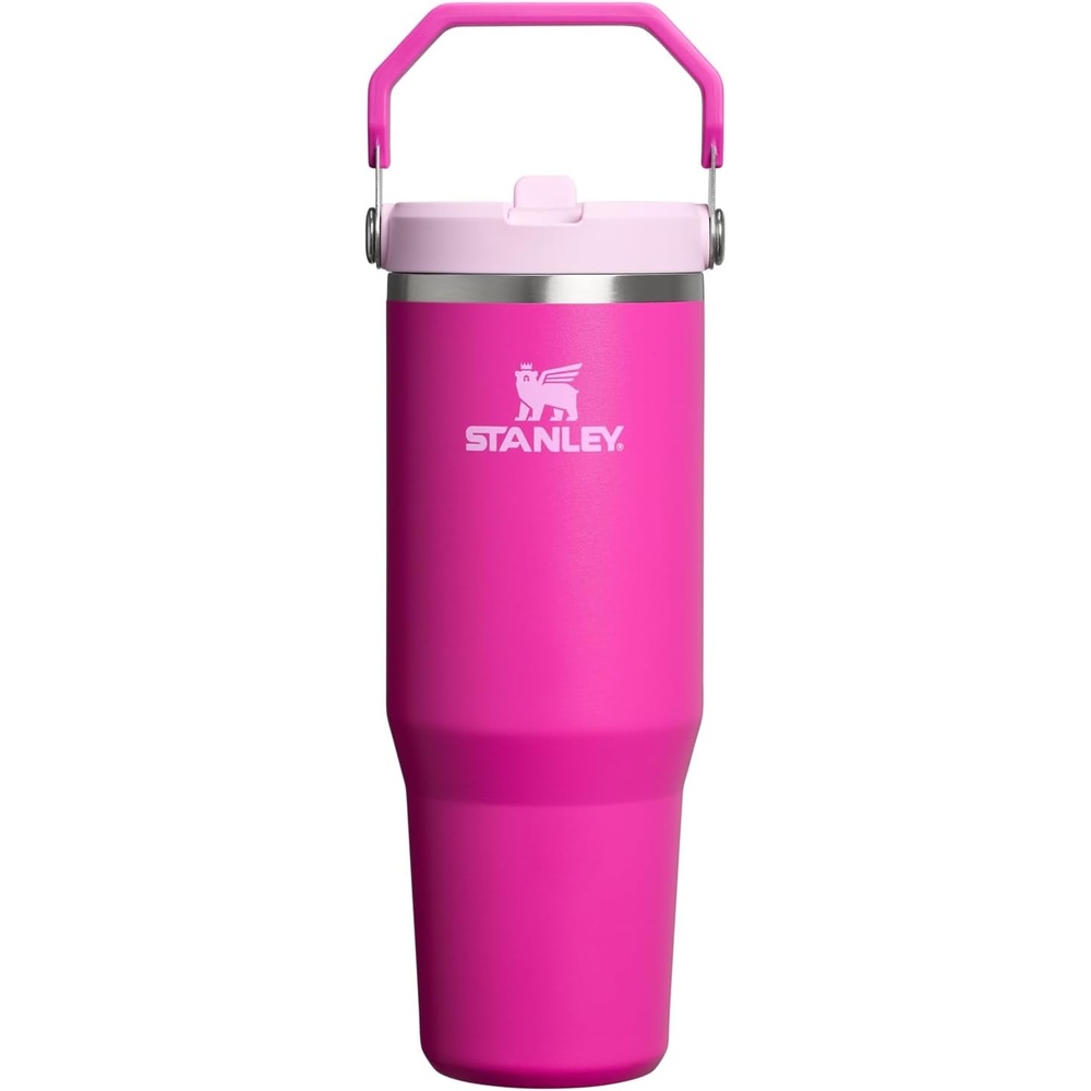 image:imageSTANLEY IceFlow 20 Flip Straw Tumbler 30 oz Pacific Hypergrip Easy Carry Handle Twist On Lid and Flip Up Straw Leak Resistant Water Bottle Insulated Stainless Steel BPAFreeViolet Blossom
