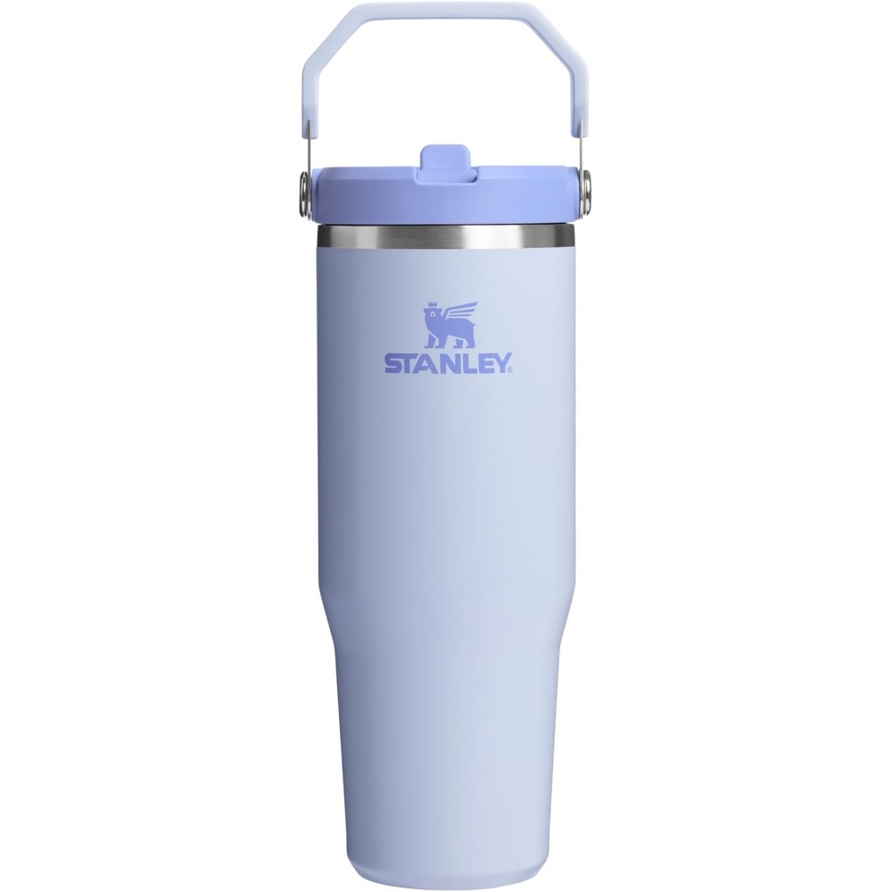 image:imageSTANLEY IceFlow 20 Flip Straw Tumbler 30 oz Pacific Hypergrip Easy Carry Handle Twist On Lid and Flip Up Straw Leak Resistant Water Bottle Insulated Stainless Steel BPAFreeDew Drop