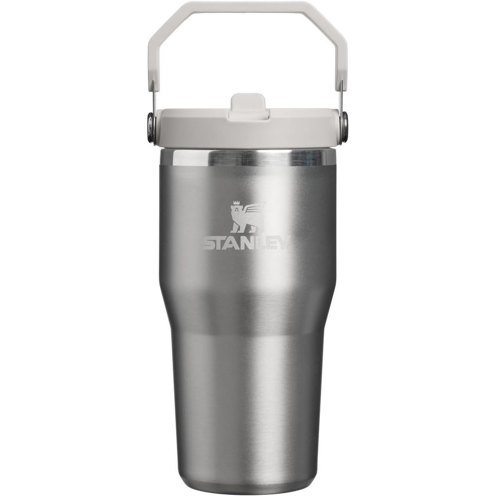 image:imageSTANLEY IceFlow 20 Flip Straw Tumbler 30 oz Pacific Hypergrip Easy Carry Handle Twist On Lid and Flip Up Straw Leak Resistant Water Bottle Insulated Stainless Steel BPAFreeStainless Steel Ash