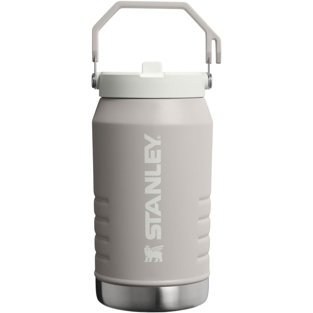 image:imageSTANLEY IceFlow Flip Straw 20 Jug 64 oz Black Interfusion Easy Carry Handle Twist On Lid and Flip Up Straw Leakproof Water Bottle Insulated Stainless Steel BPAFreeAsh