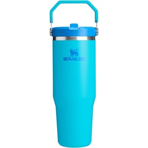 STANLEY IceFlow 2.0 Flip Straw Tumbler, 30 oz, Pacific Hypergrip | Easy Carry Handle | Twist On Lid and Flip Up Straw | Leak Resistant Water Bottle | Insulated Stainless Steel | BPA-Free(Splash)