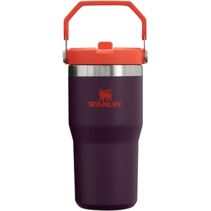 STANLEY IceFlow 2.0 Flip Straw Tumbler, 30 oz, Pacific Hypergrip | Easy Carry Handle | Twist On Lid and Flip Up Straw | Leak Resistant Water Bottle | Insulated Stainless Steel | BPA-Free(Plum)