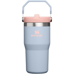 STANLEY IceFlow 2.0 Flip Straw Tumbler, 30 oz, Pacific Hypergrip | Easy Carry Handle | Twist On Lid and Flip Up Straw | Leak Resistant Water Bottle | Insulated Stainless Steel | BPA-Free(Blue Dream)