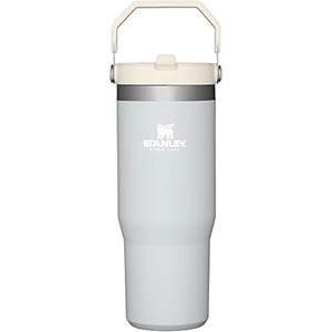 STANLEY IceFlow 2.0 Flip Straw Tumbler, 30 oz, Pacific Hypergrip | Easy Carry Handle | Twist On Lid and Flip Up Straw | Leak Resistant Water Bottle | Insulated Stainless Steel | BPA-Free(Cloud)