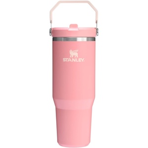 STANLEY IceFlow 2.0 Flip Straw Tumbler, 30 oz, Pacific Hypergrip | Easy Carry Handle | Twist On Lid and Flip Up Straw | Leak Resistant Water Bottle | Insulated Stainless Steel | BPA-Free(Pink Mesa)