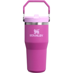 STANLEY IceFlow 2.0 Flip Straw Tumbler, 30 oz, Pacific Hypergrip | Easy Carry Handle | Twist On Lid and Flip Up Straw | Leak Resistant Water Bottle | Insulated Stainless Steel | BPA-Free(Dark Blossom)