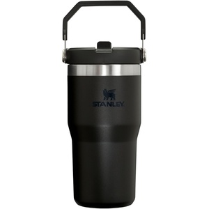 STANLEY IceFlow 2.0 Flip Straw Tumbler, 30 oz, Pacific Hypergrip | Easy Carry Handle | Twist On Lid and Flip Up Straw | Leak Resistant Water Bottle | Insulated Stainless Steel | BPA-Free(Black)
