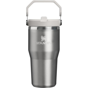 STANLEY IceFlow 2.0 Flip Straw Tumbler, 30 oz, Pacific Hypergrip | Easy Carry Handle | Twist On Lid and Flip Up Straw | Leak Resistant Water Bottle | Insulated Stainless Steel | BPA-Free(Stainless Steel Ash)