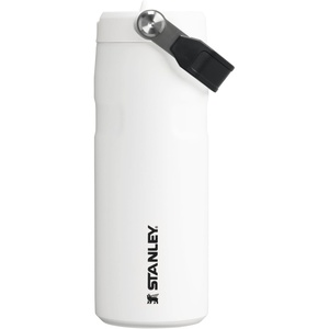 STANLEY IceFlow Flip Straw 2.0 Bottle, 24 oz, Purple Umbra | Easy Carry Handle | Twist On Lid and Flip Up Straw | Lightweight Water Bottle | Insulated Stainless Steel | BPA-Free(Chalk)