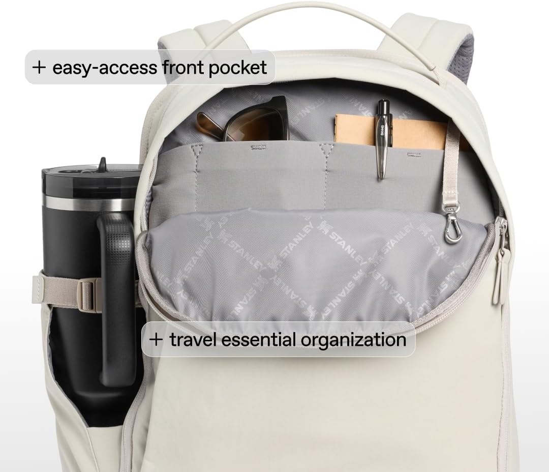 image:imageSTANLEY Standby Tote Bag Toast Laptop Sleeve Water Bottle Pocket Luggage PassThrough Adjustable amp Removable Crossbody Strap Structured amp DurableSlate Blue